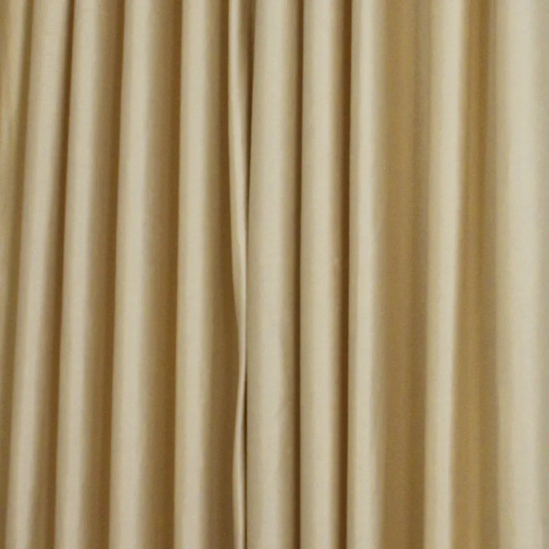 Cream Plain Velvet Curtains