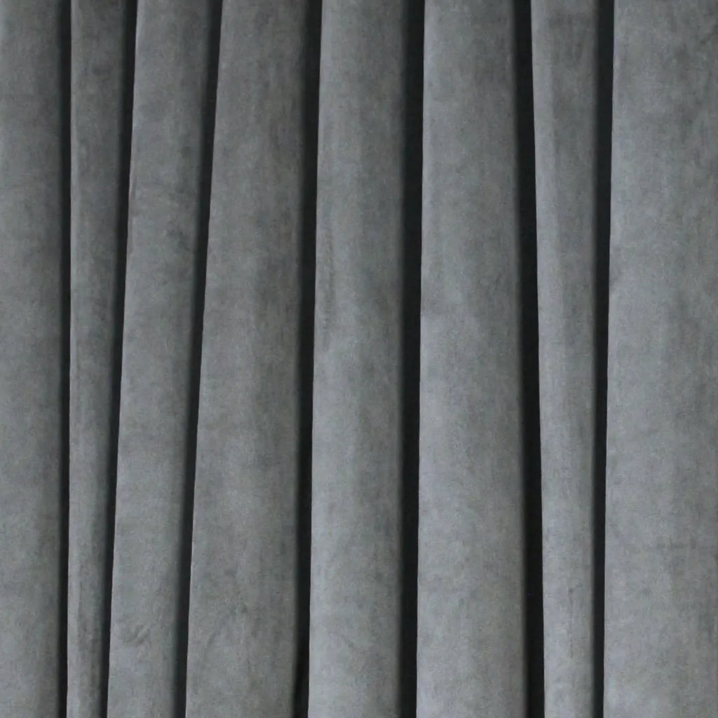 Grey Plain Velvet Curtains