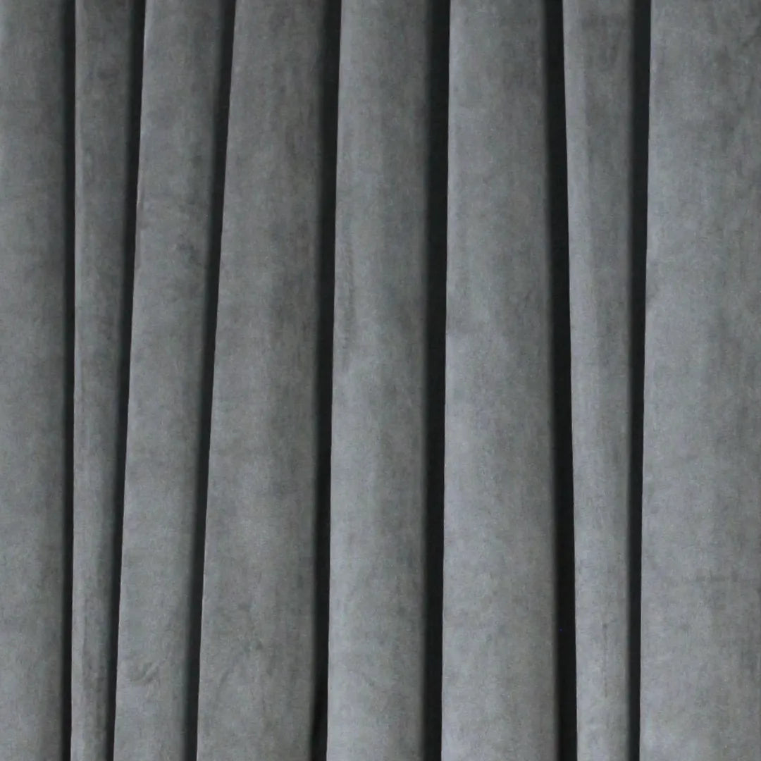 Grey Plain Velvet Curtains