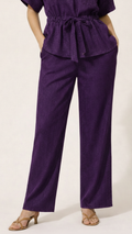Purple Shimmer Wool Pants