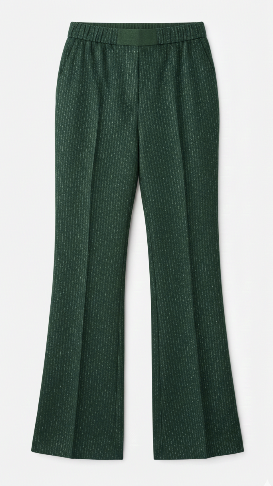 Green Shimmer Wool Pants