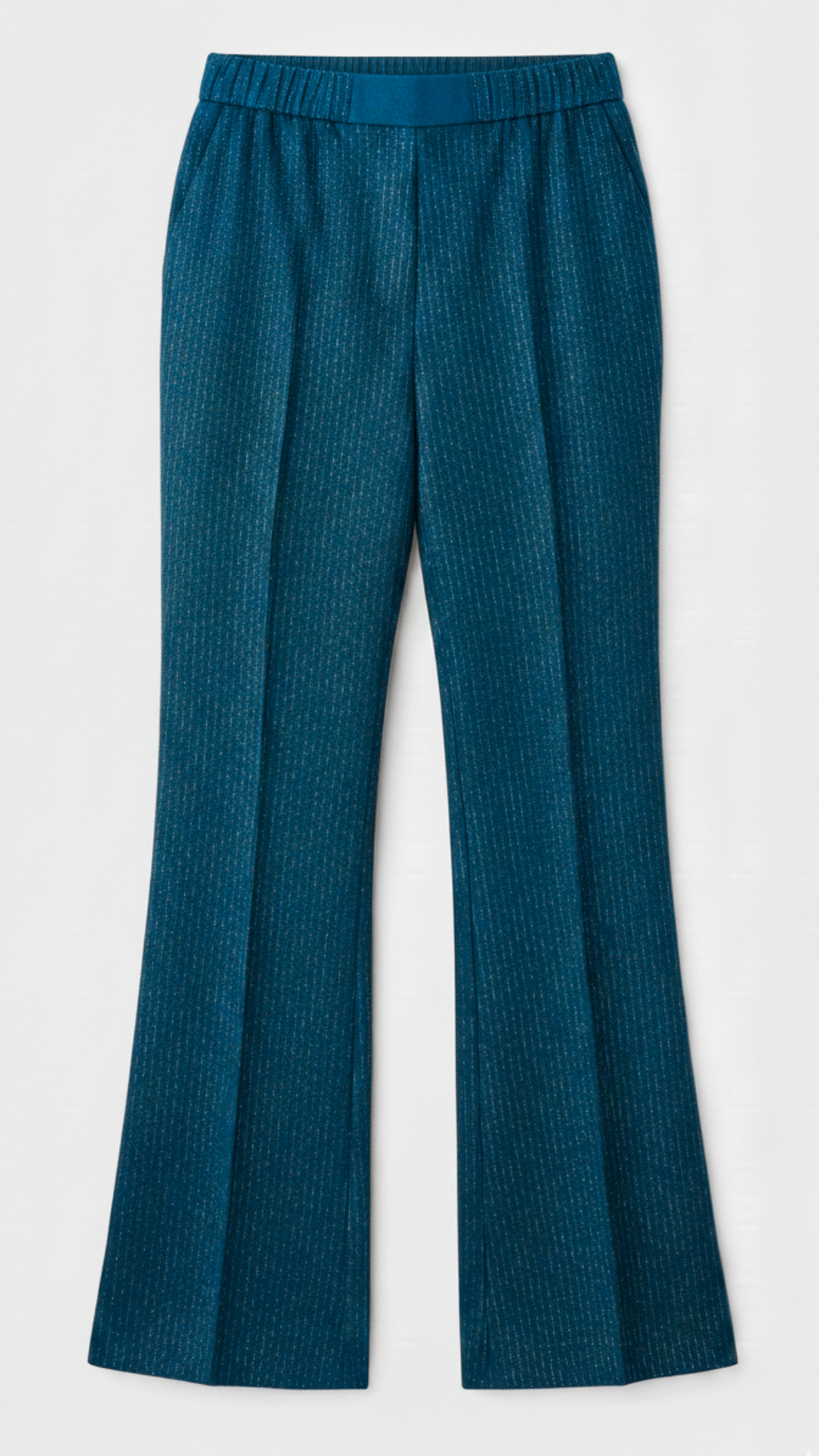 Blue Shimmer Wool Pants