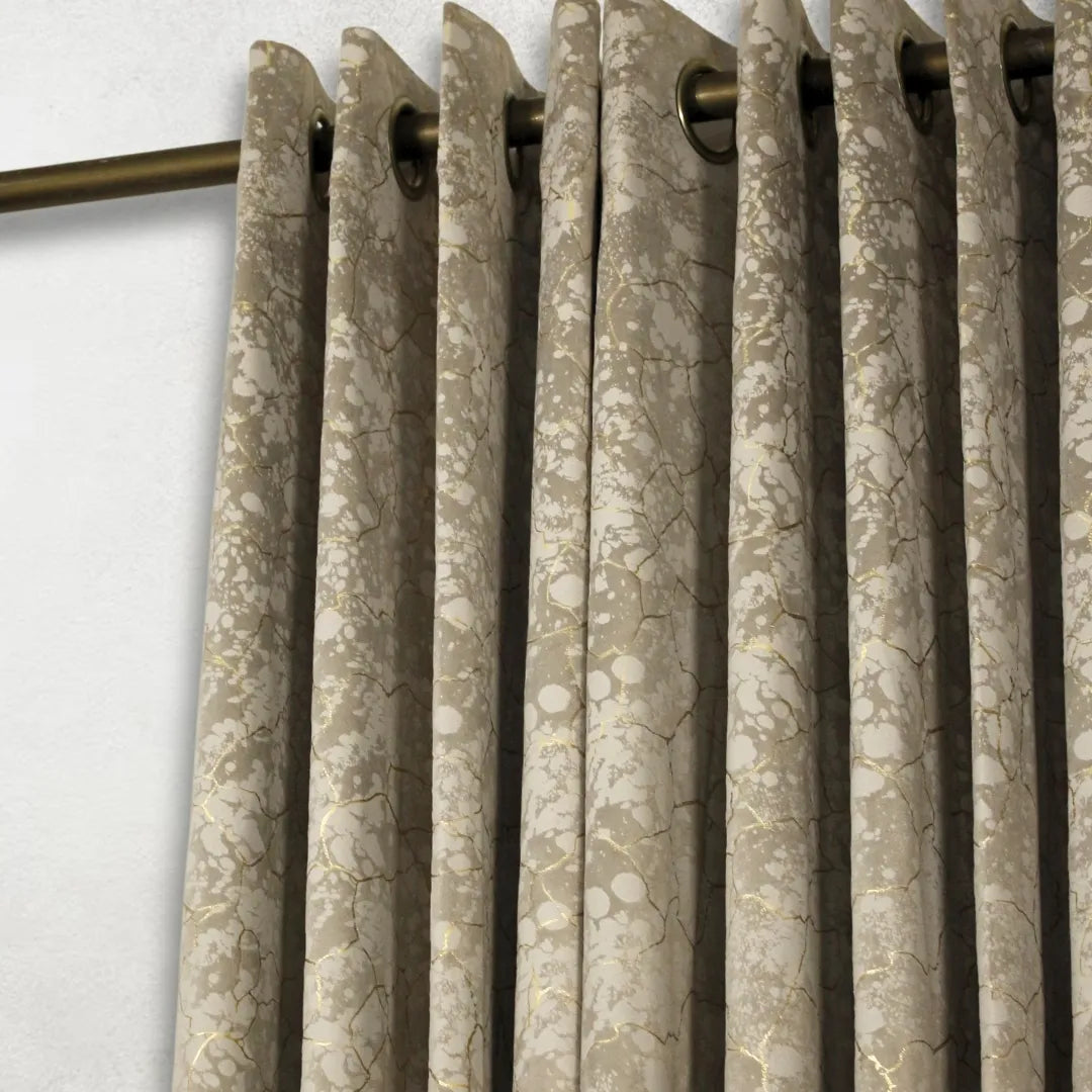 Ivory Glow Velvet Curtains