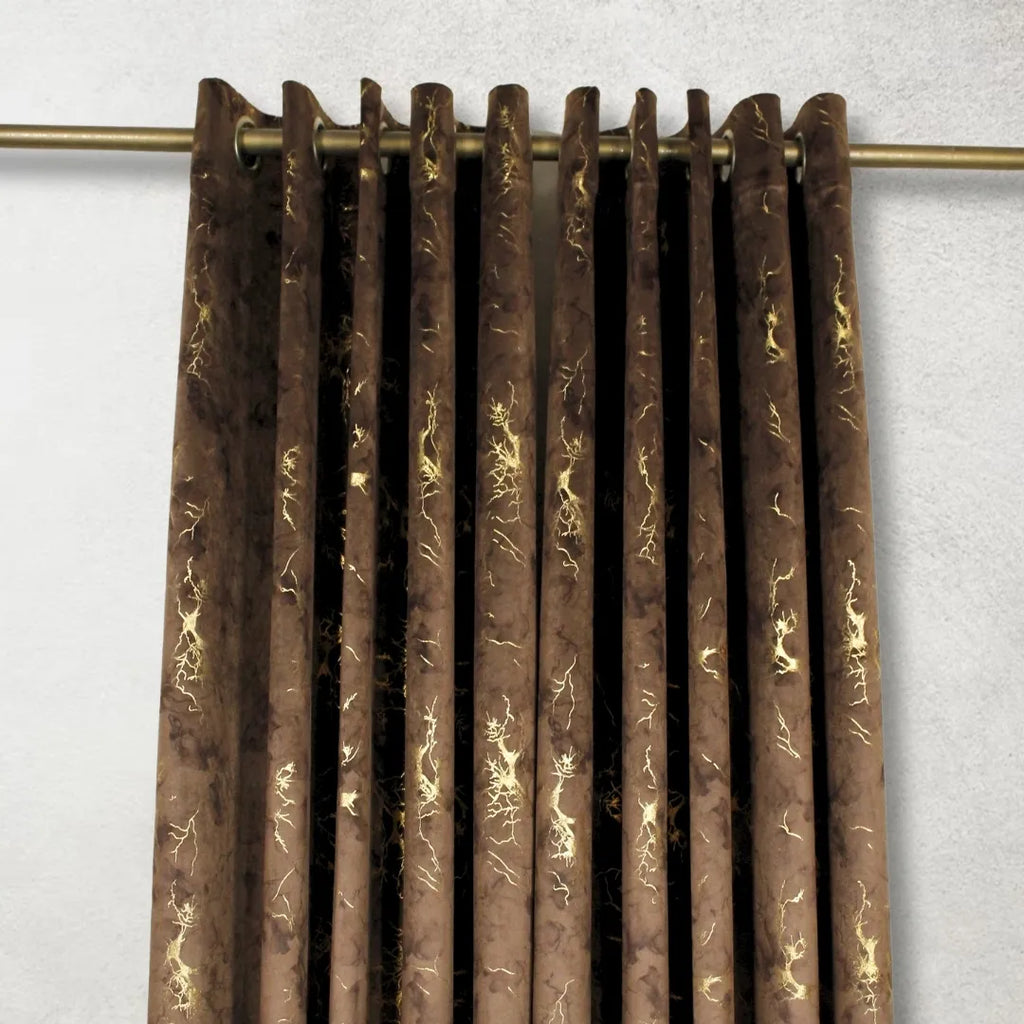 Mocha Glow Velvet Curtains