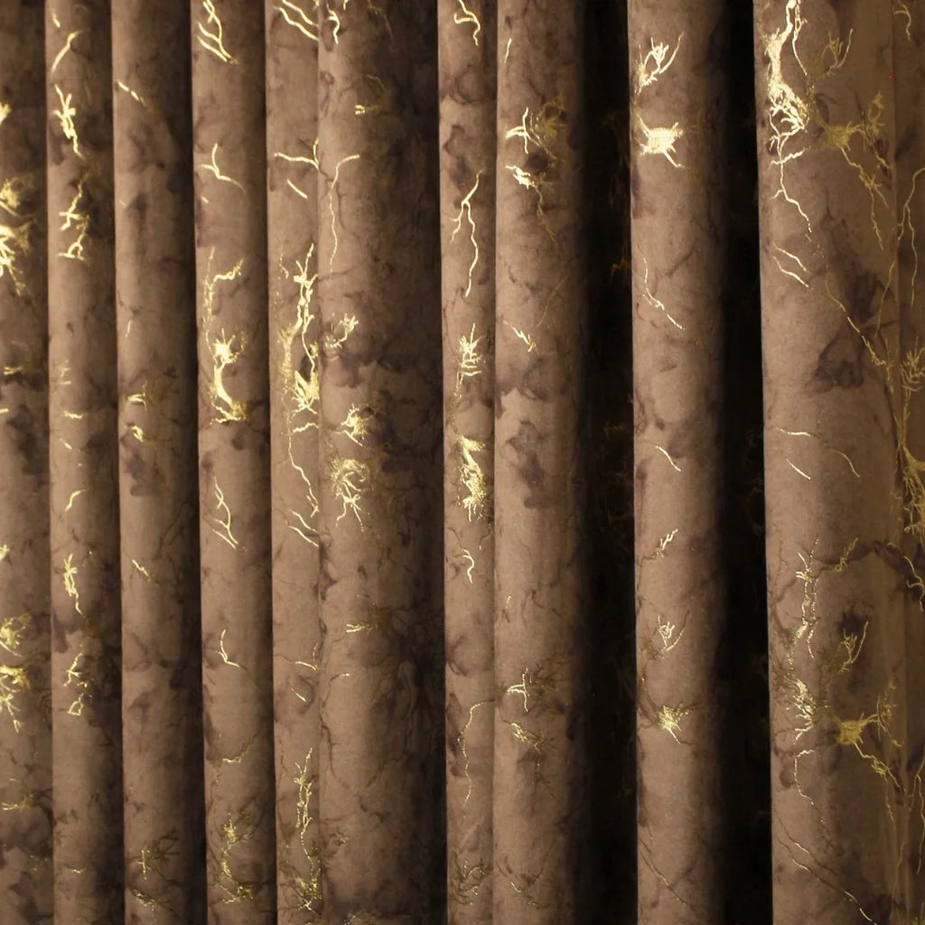 Mocha Glow Velvet Curtains