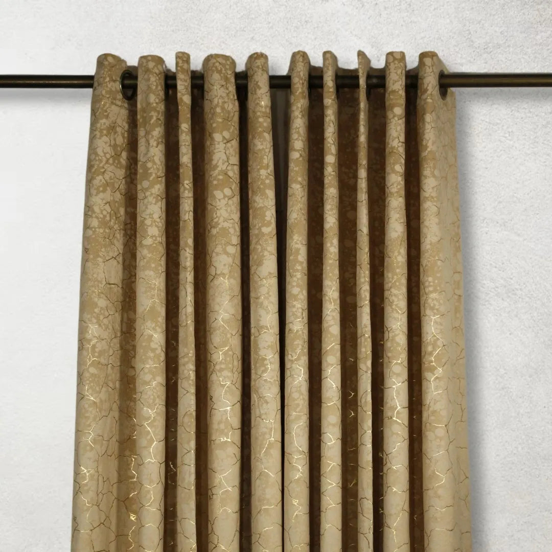 Caramel Glow Velvet Curtains