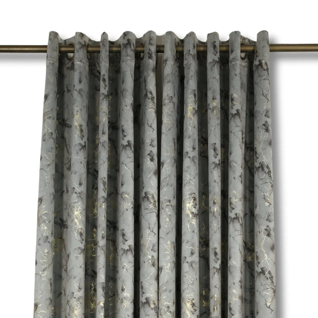 Grey Glow Velvet Curtains