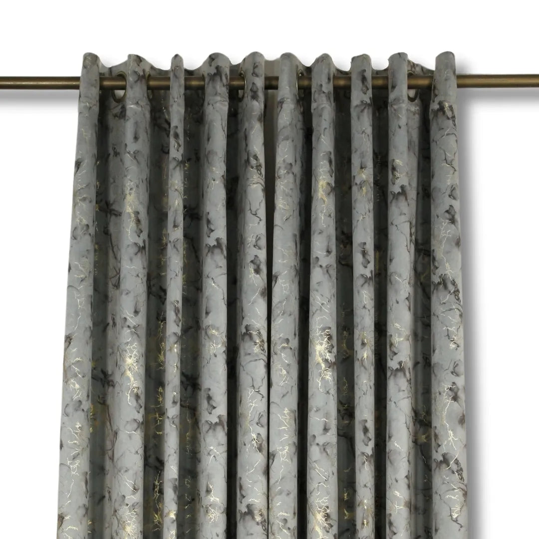 Grey Glow Velvet Curtains