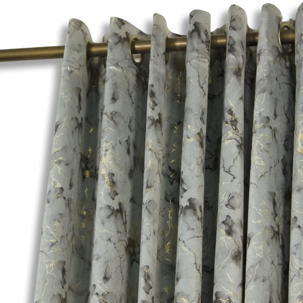 Grey Glow Velvet Curtains