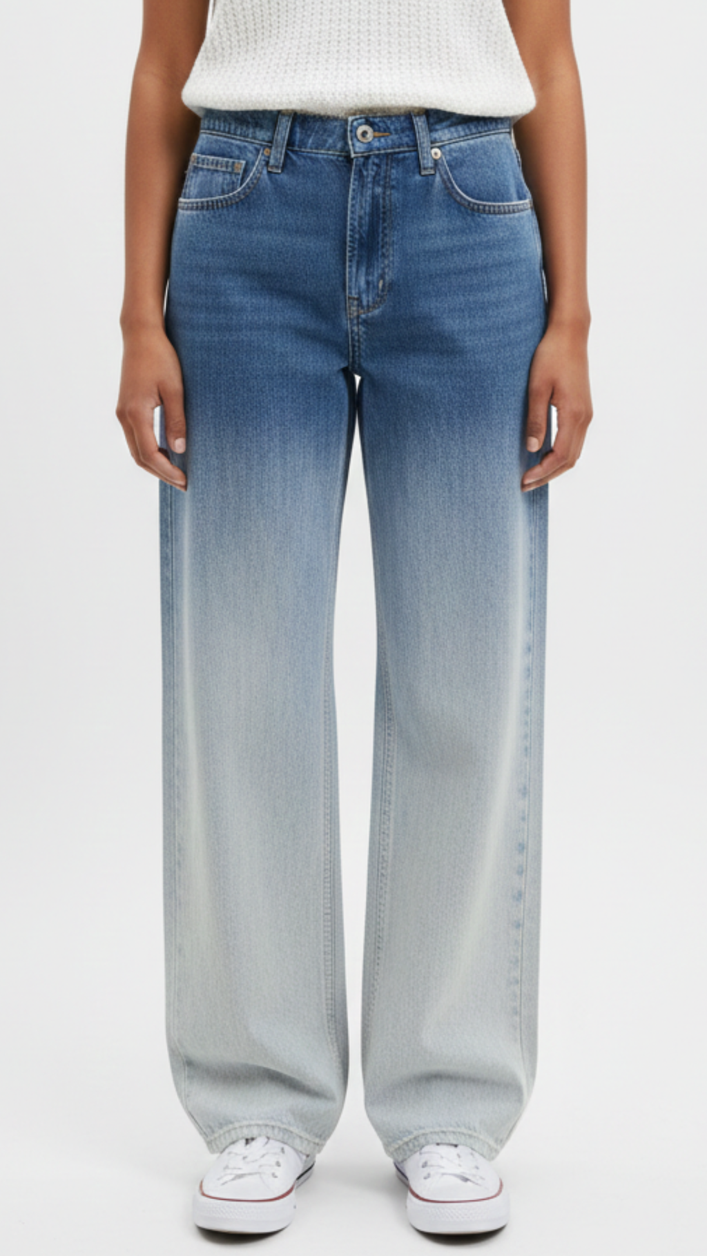 Ombré Wide-Leg Jeans