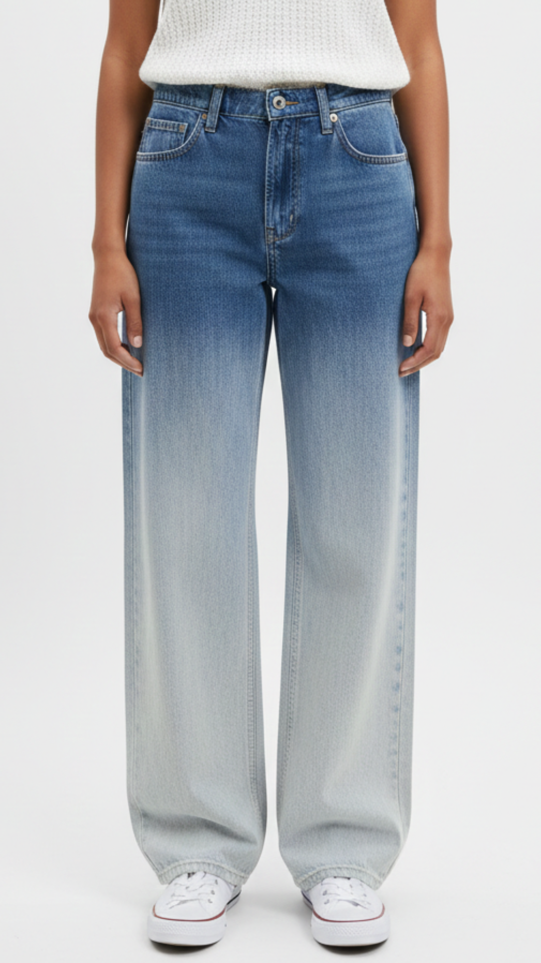 Ombré Wide-Leg Jeans