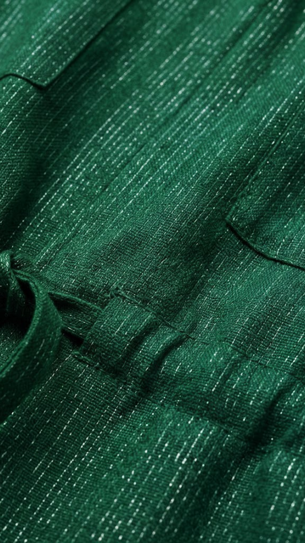 Green Shimmer Wool Blouse