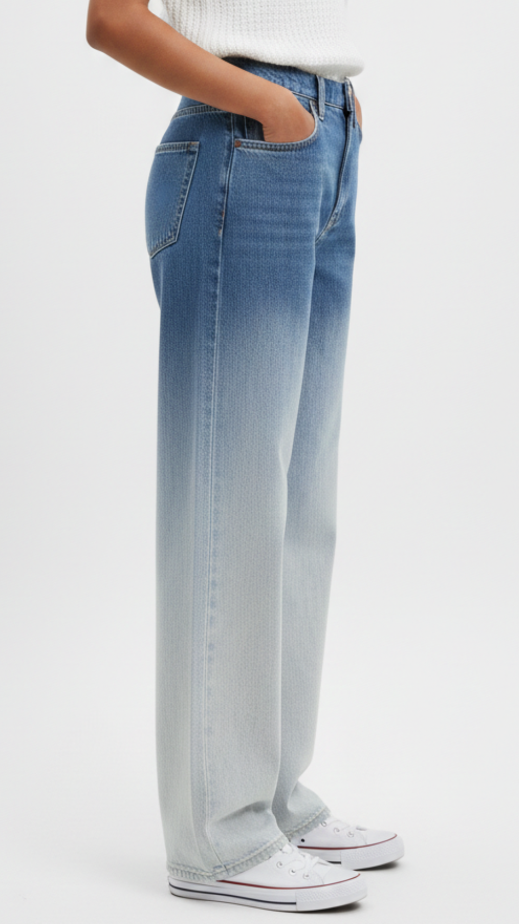 Ombré Wide-Leg Jeans