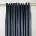 Denim Plain Velvet Curtains