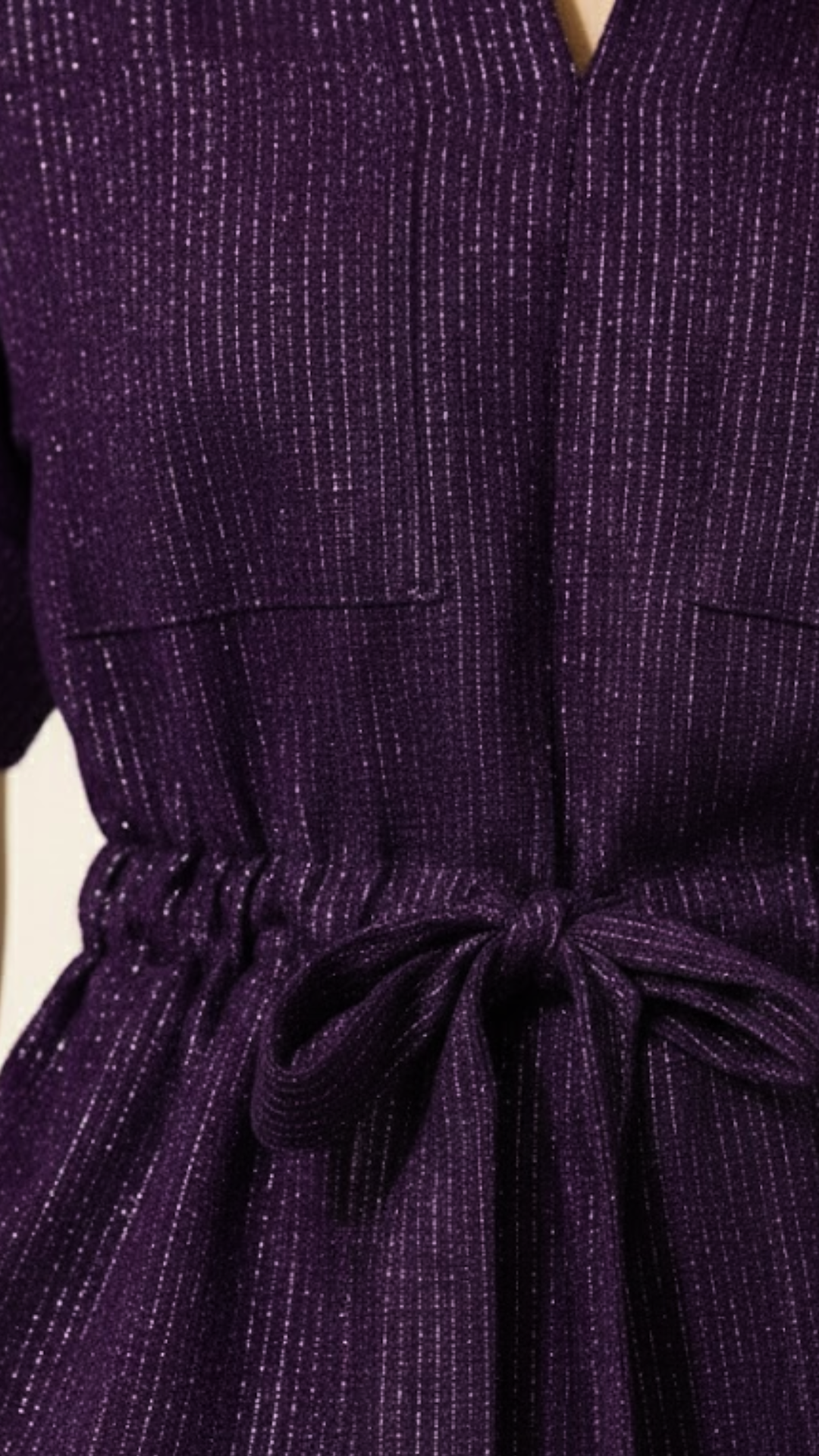 Purple Shimmer Wool Blouse