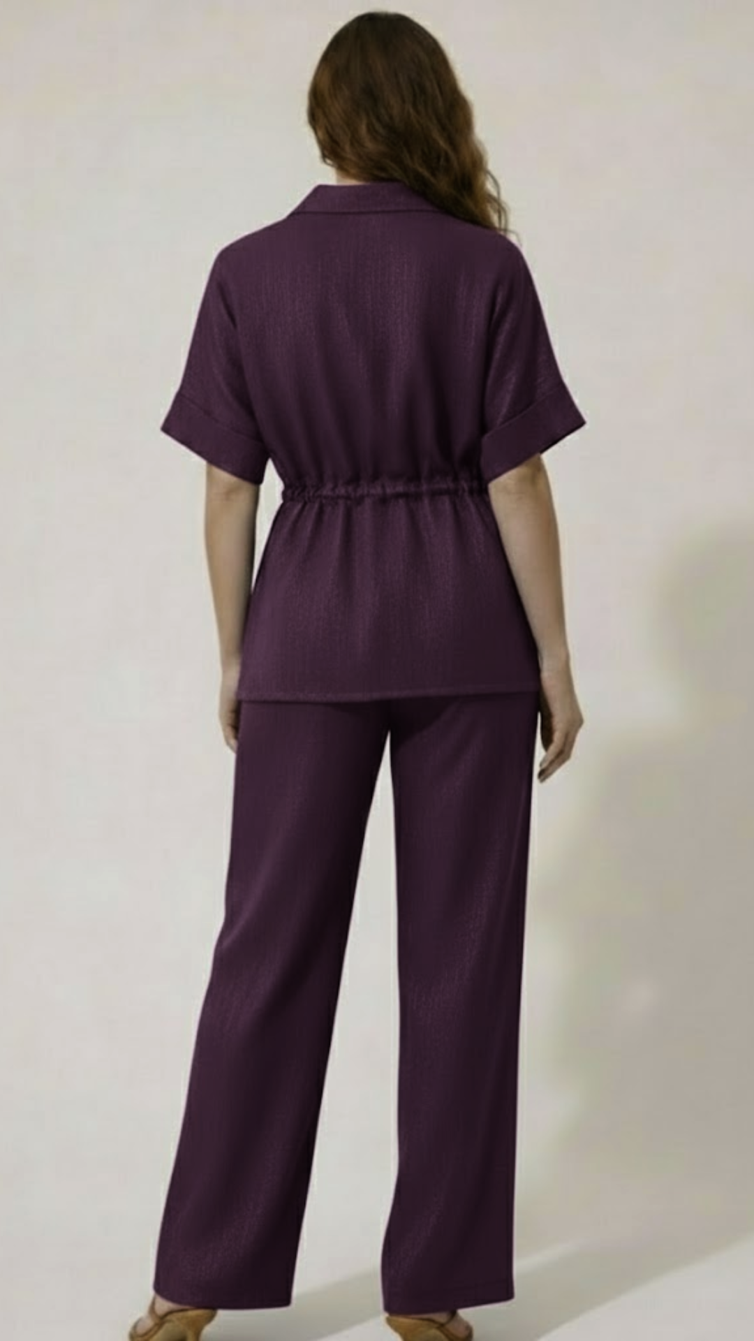 Purple Shimmer Wool Blouse
