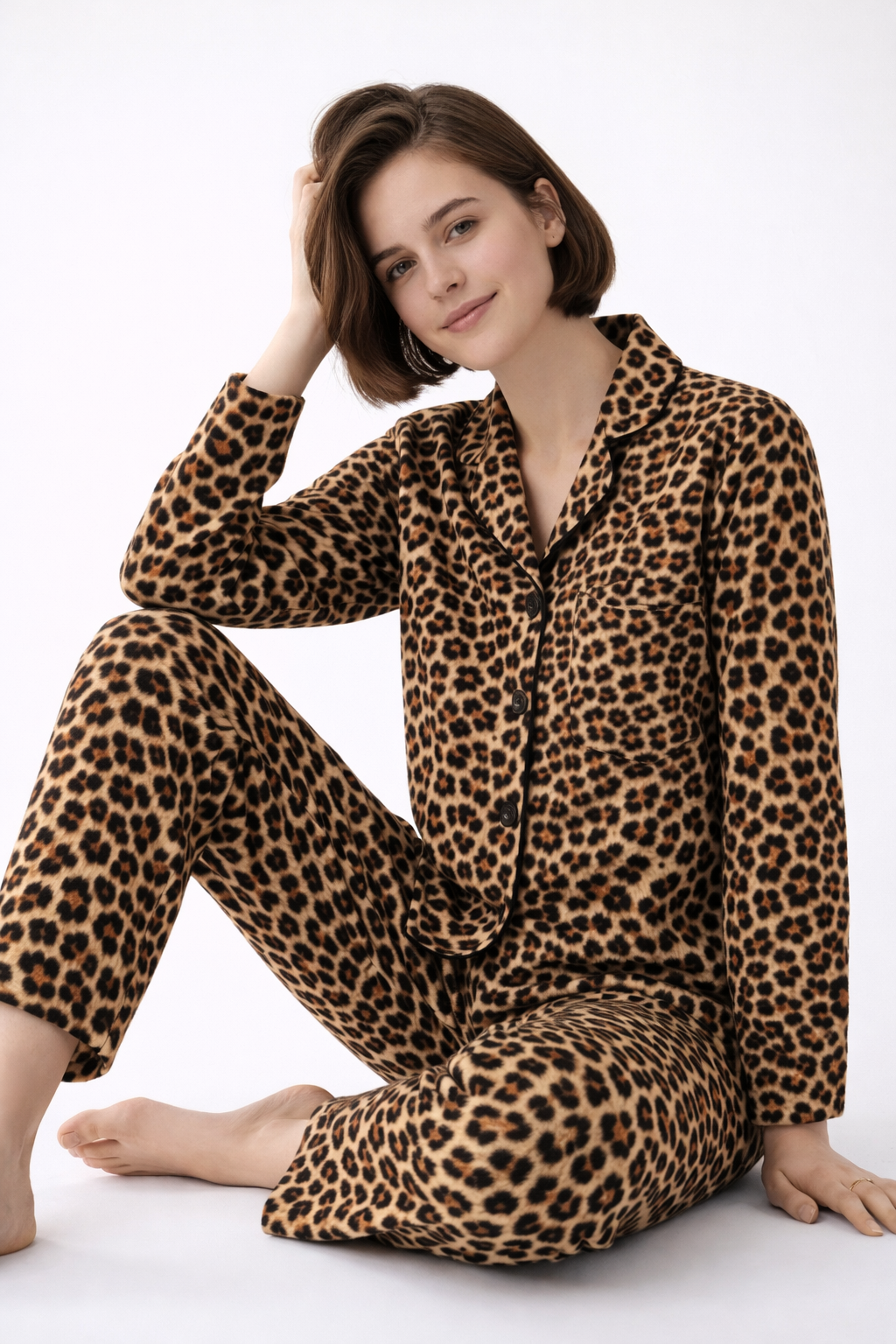 Cheetah Dreams Flannel Set