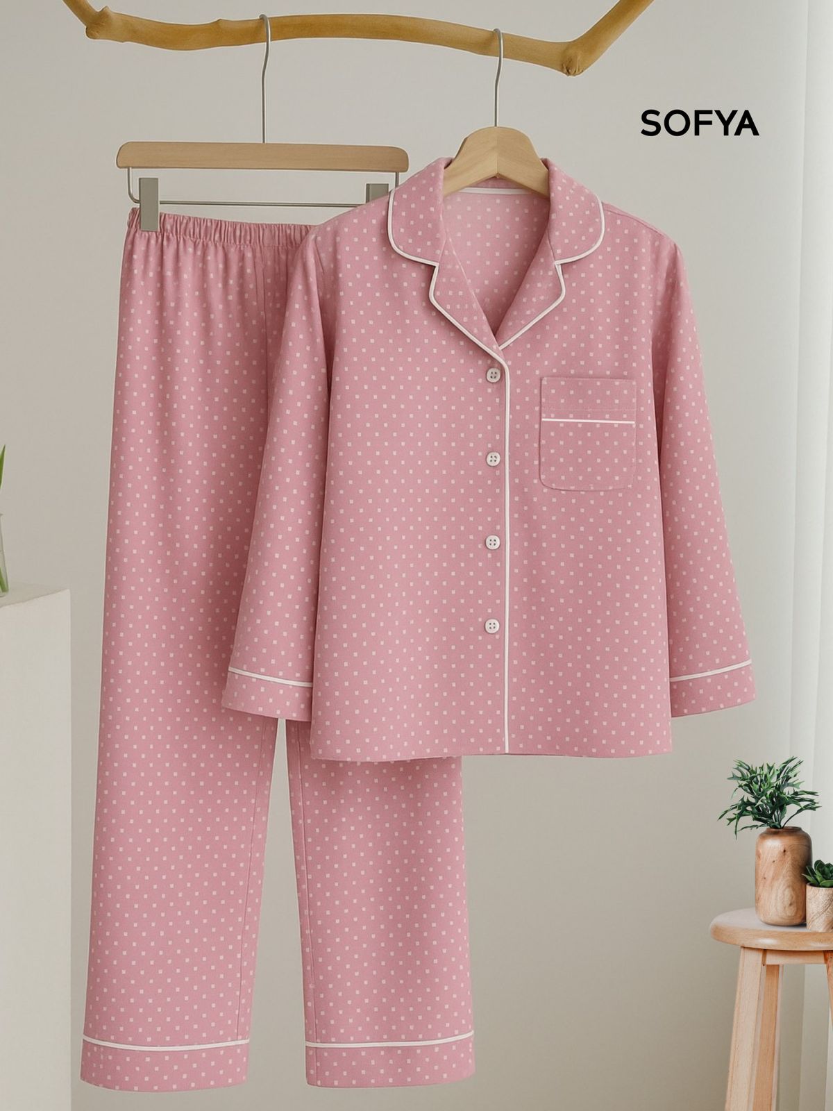 Blush Dots PJ Set